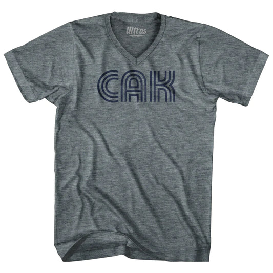 Akron CAK Airport Adult Tri-Blend V-neck T-shirt