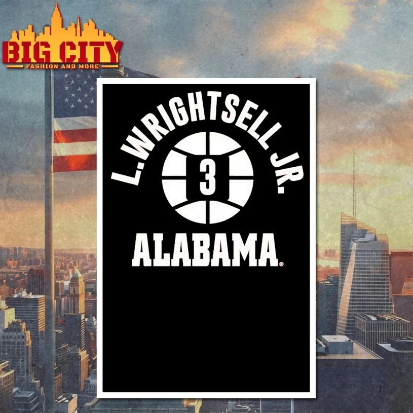 Alabama Basketball Latrell Wrightsell Jr. Name Number Ball shirt
