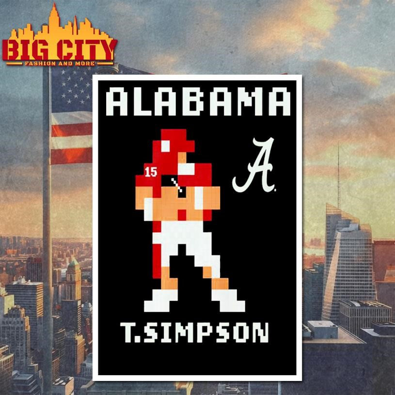 Alabama Football Ty Simpson Retro Baller 2025 Shirt