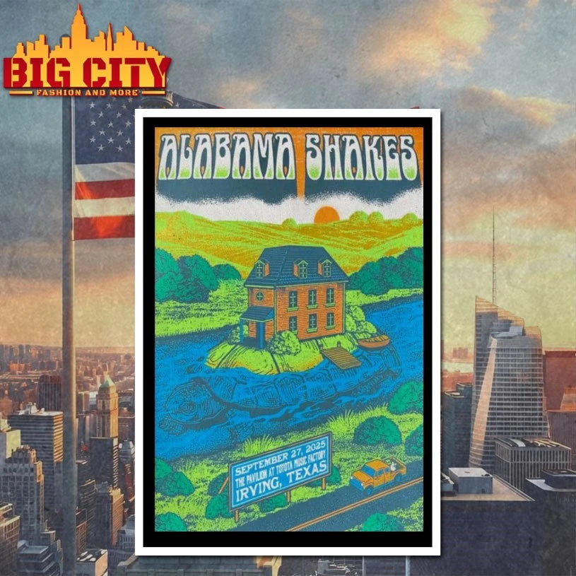 Alabama Shakes 2 Sept 27 2025 Irving Texas New Poster shirts