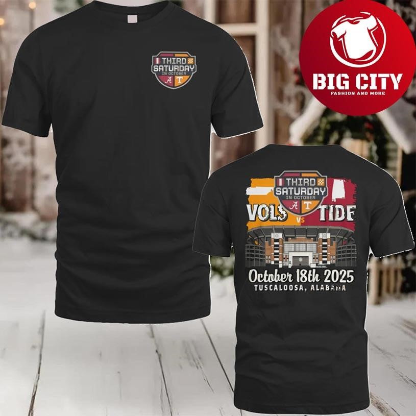 Alabama Third Saturday Stadium 2025 New Two Sided Shirt