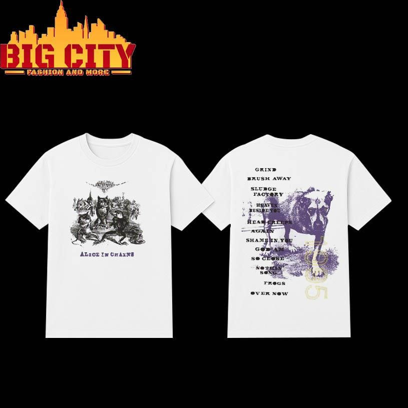 Alice In Chains Dog Tracklist Concert 2025 Two Sided Shirt
