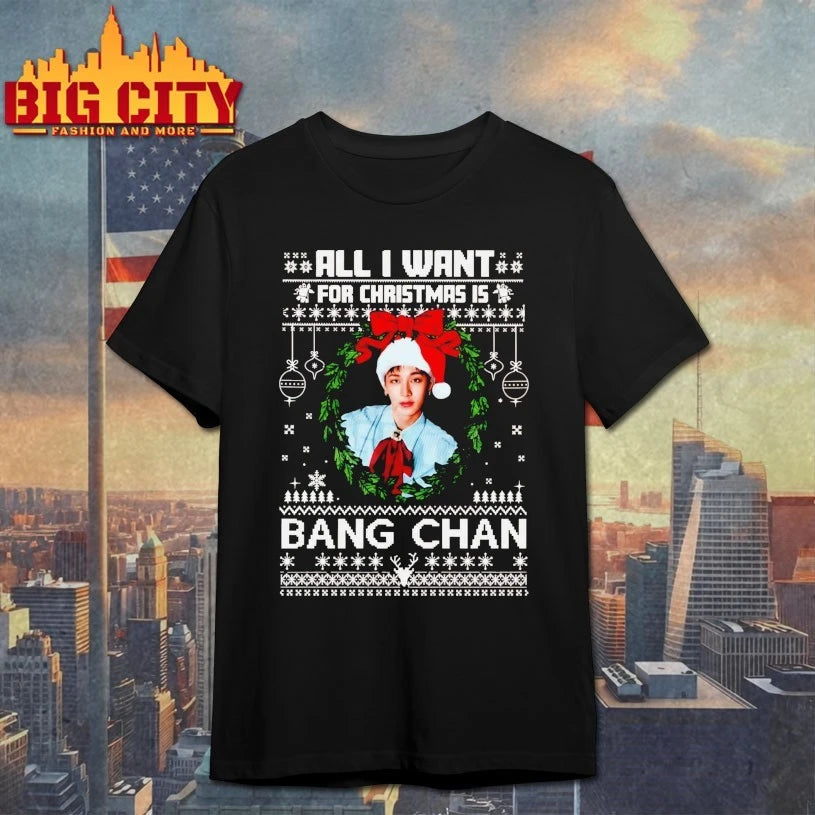 All I Want For Christmas Is Bang Chan ugly christmas shirt