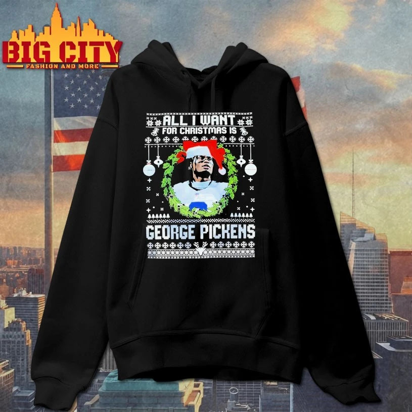 All I Want For Christmas Is George Pickens ugly Christmas shirt