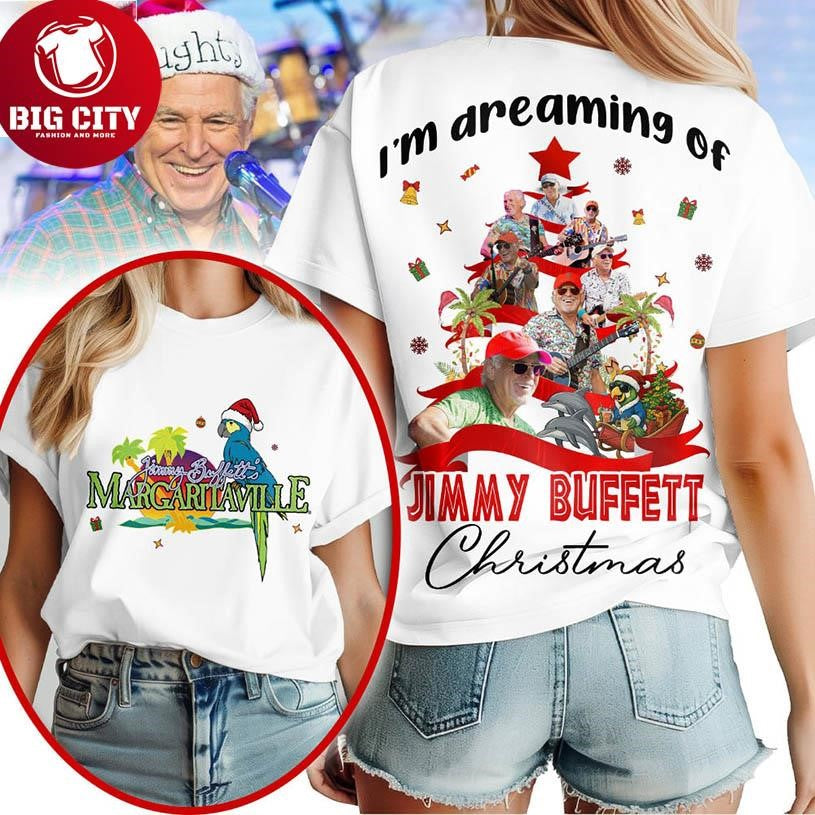 All I Want For Christmas Is You Jimmy Buffett Christmas Two Sided Shirt