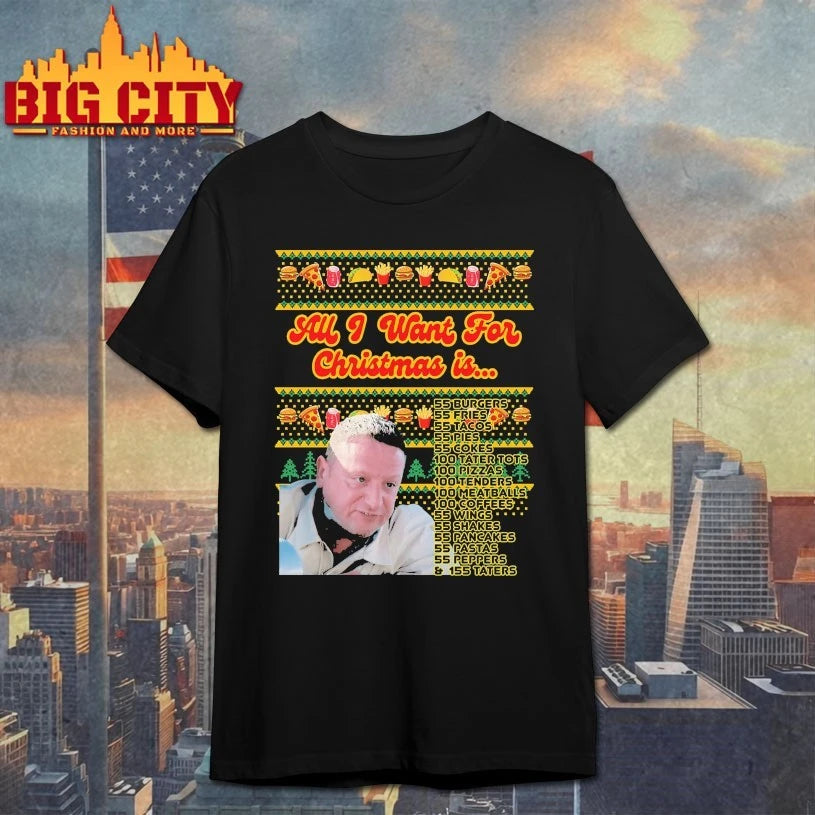 All I Want for Christmas Is 55 Burgers 55 Fries Ugly christmas shirt
