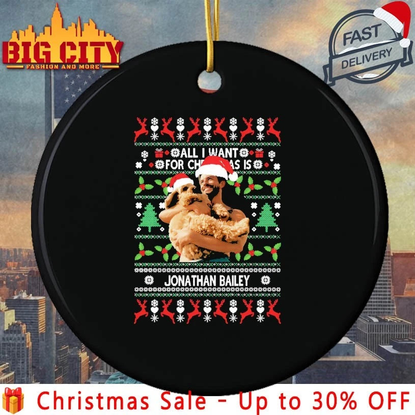 All I Want for Christmas Is Jonathan Bailey &amp; Dog Xmas Ugly christmas shirt