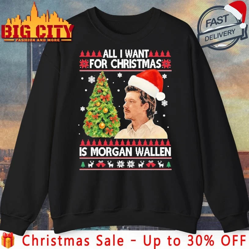 All I Want for Christmas Is Morgan Wallen Wallen Still The Problem Tour 2026 Ugly christmas shirt