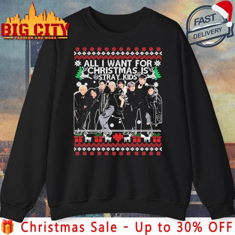 All I Want for Christmas Is Stray Kids Ugly christmas 2025 shirt