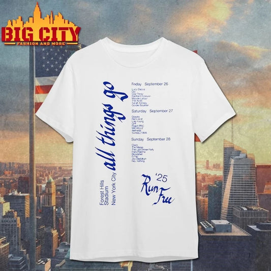All Things Go Music Festival Forest Hills Stadium, New York City ’25 Run Free shirt