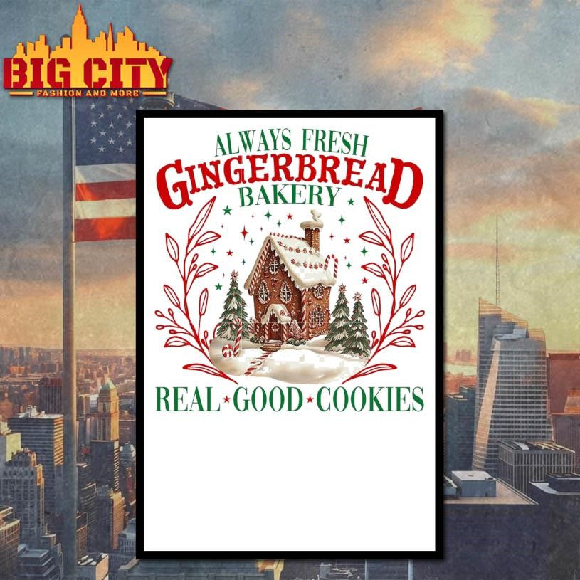 Always fresh gingerbread bakery shirt