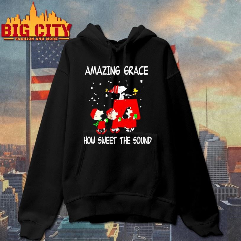 Amazing Grace How Sweet The Sound Peanuts Characters Shirt