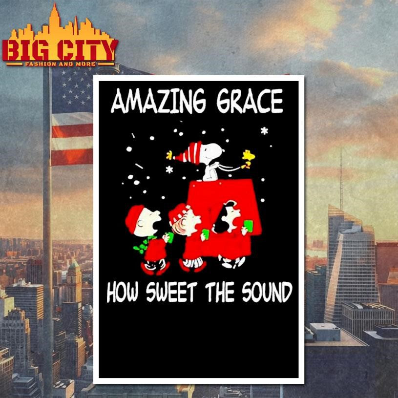 Amazing Grace How Sweet The Sound Peanuts Characters Shirt