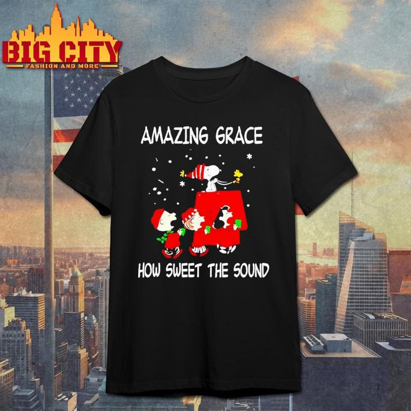 Amazing Grace How Sweet The Sound Peanuts Characters Shirt