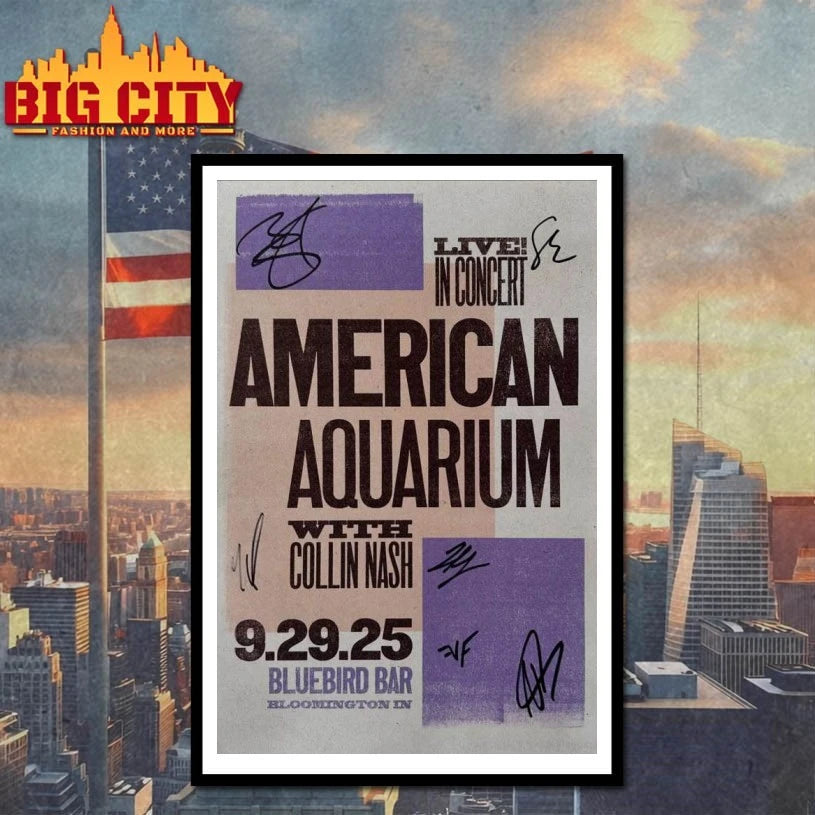 American Aquarium Fall Tour 2025 Bloomington, IN Poster shirts