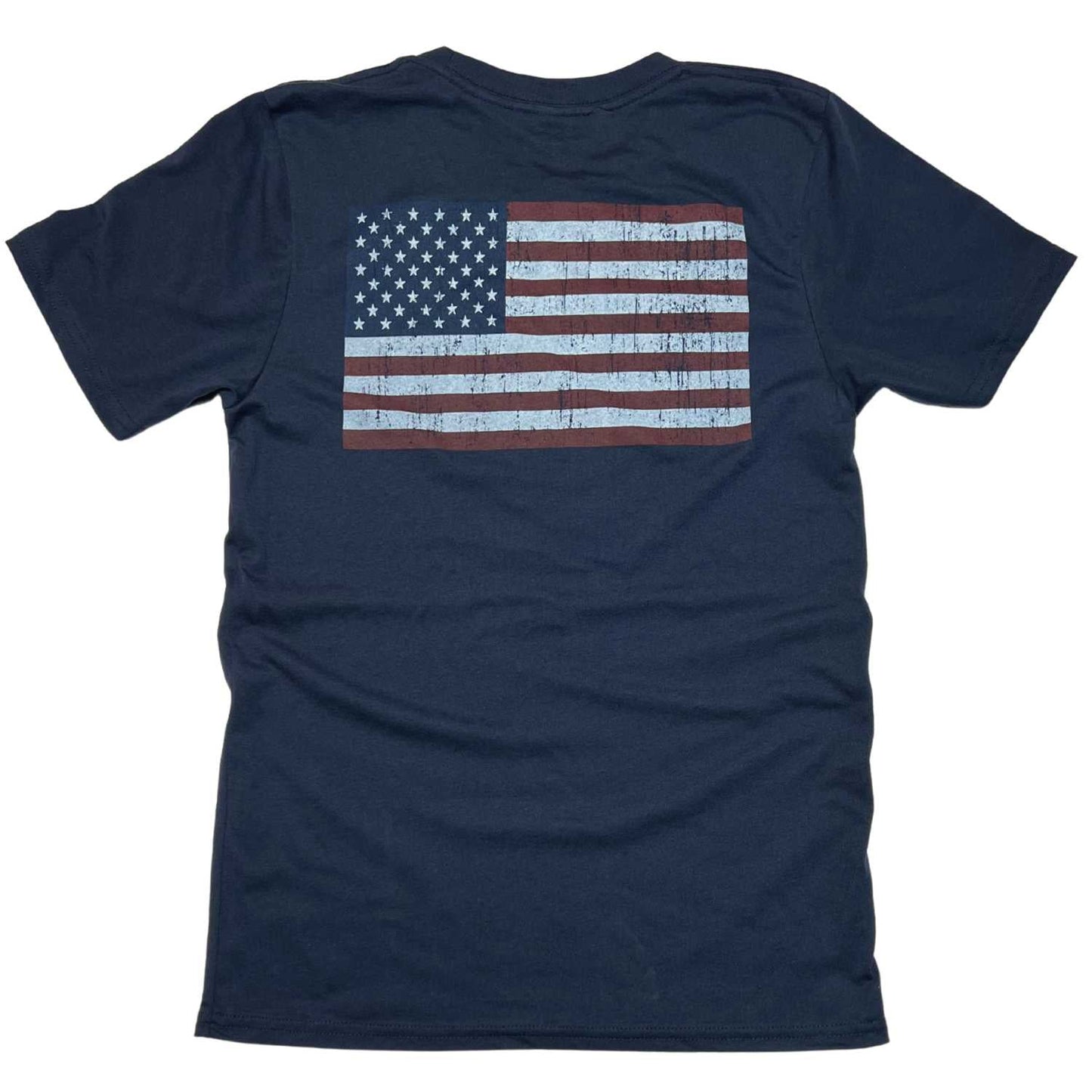 Navy American Flag T-Shirt | Made in USA