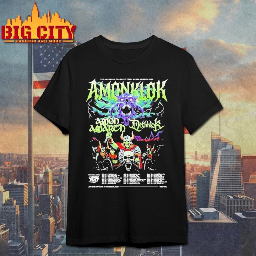 Amon Amarth And Dethklok Amonklok Conquest Tour North America 2026 Dates Shirt