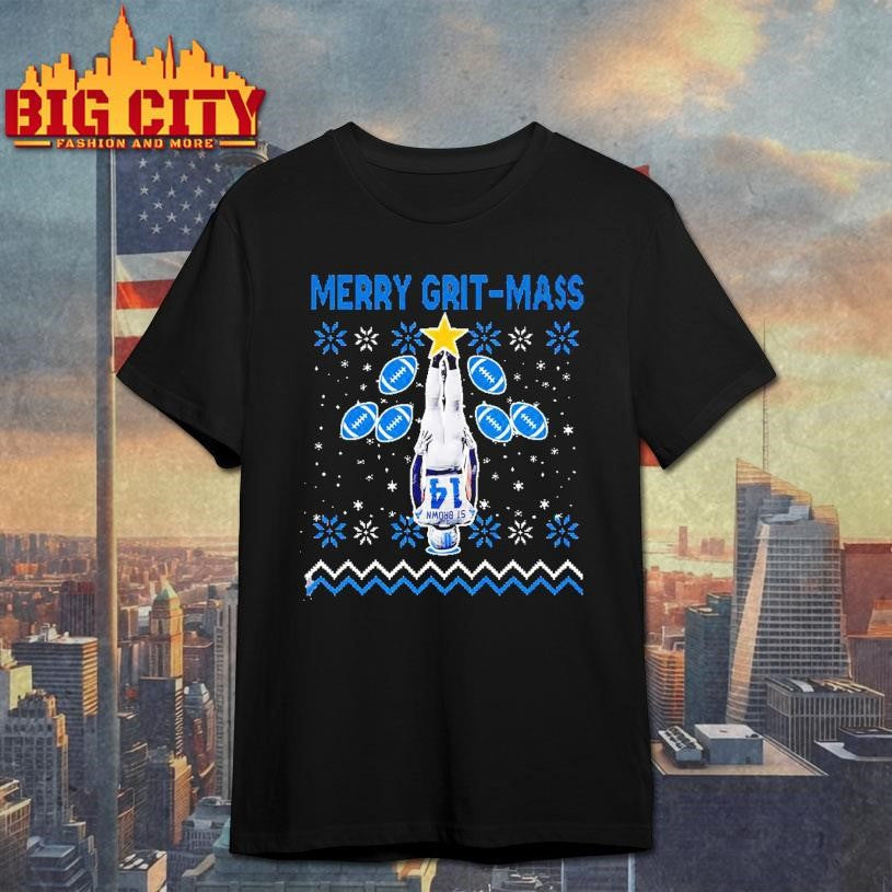 Amon-Ra St Brown Funny Merry Grit-Mas Shirt