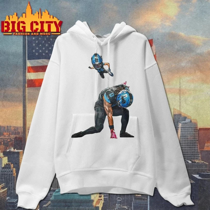 Amon-Ra St. Brown and RB Jahmyr Gibbs Pulled Off a Super Hero shirts