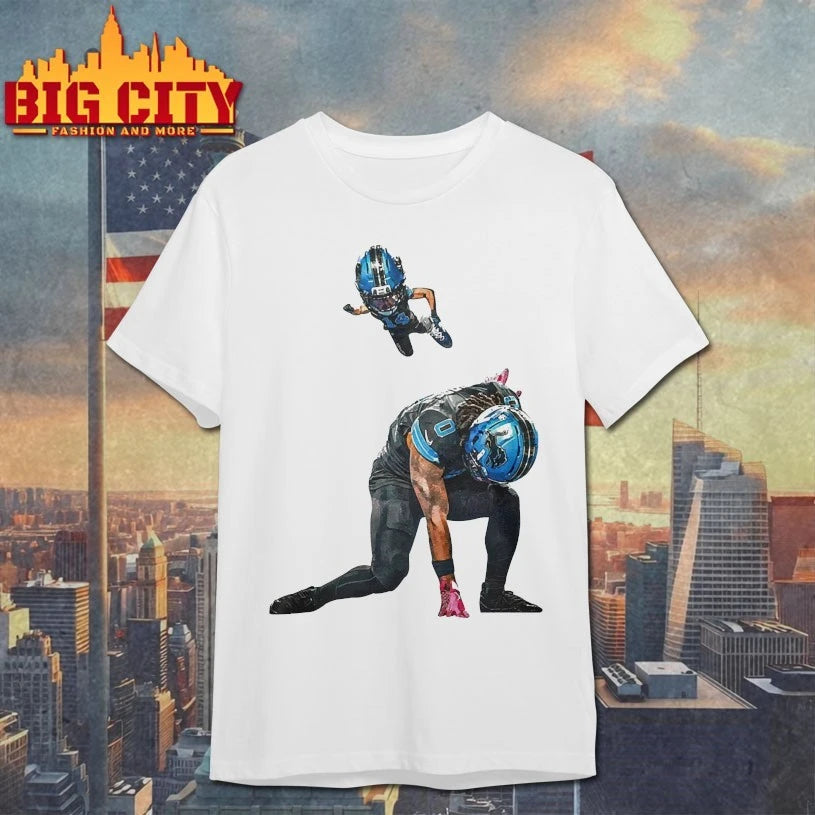 Amon-Ra St. Brown and RB Jahmyr Gibbs Pulled Off a Super Hero shirts