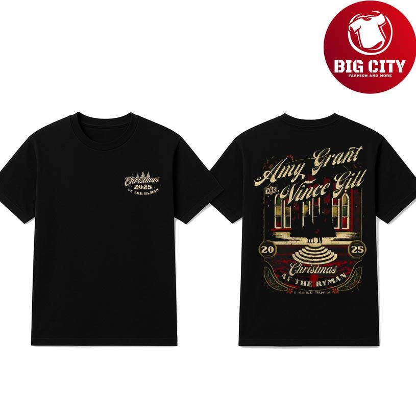 Amy Grant And Vince Gill Christmas At The Ryman 2025 Two Sided Shirt