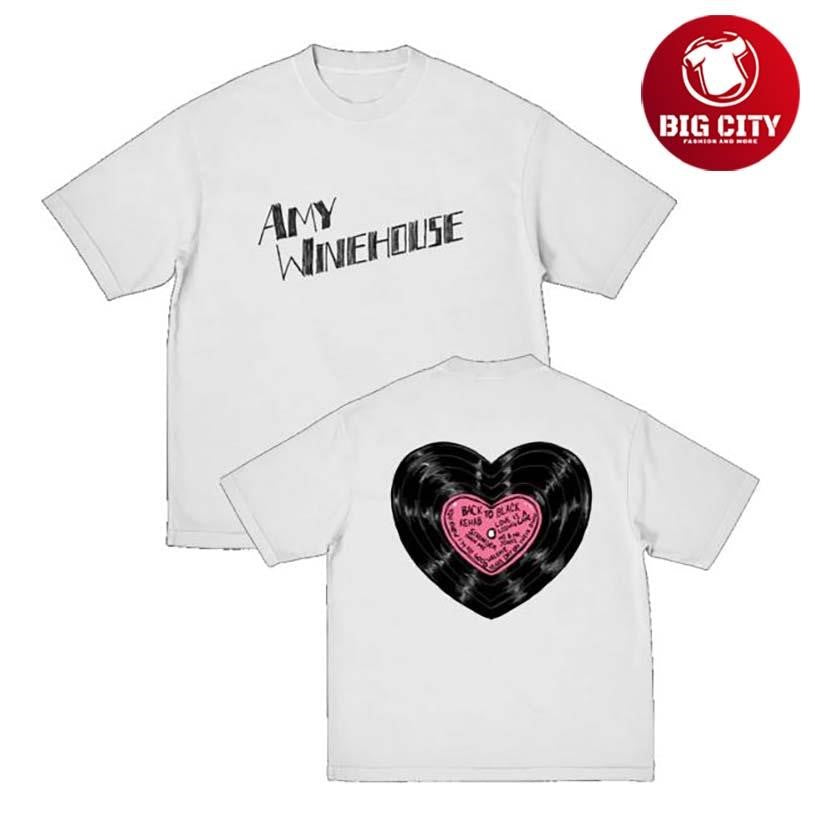 Amy Winehouse Heart Vinyl Two Sided Shirt