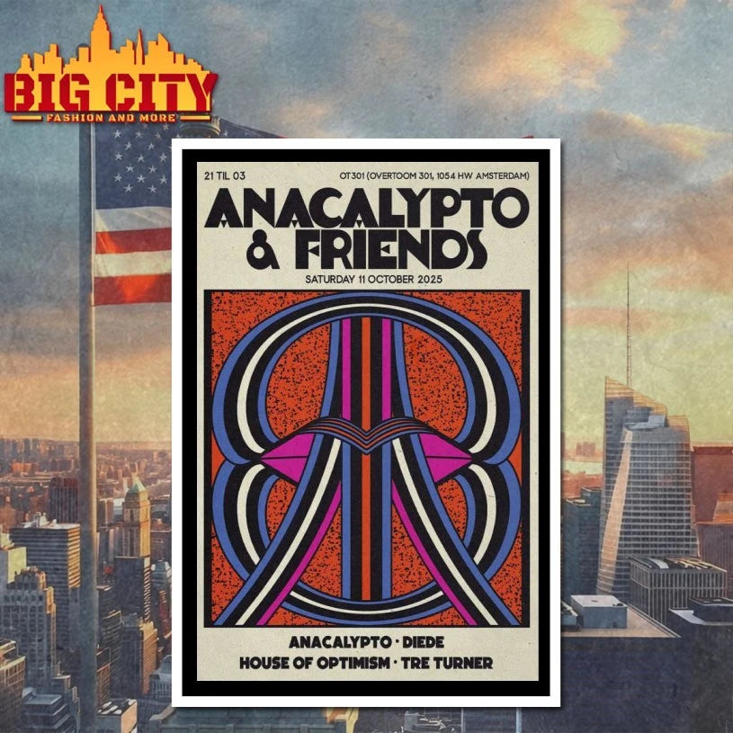 Anacalypto &amp; Friends Oct 11, 2025 OT301 Amsterdam Poster shirts