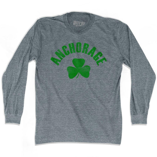 Anchorage City Shamrock Tri-Blend Long Sleeve T-shirt