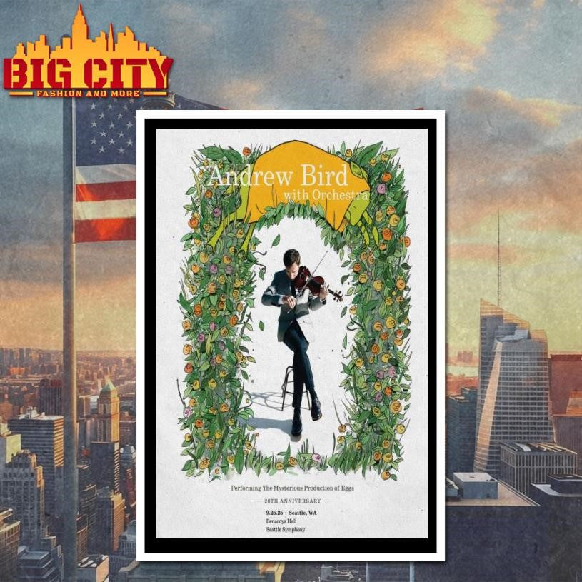Andrew Bird Seattle, WA Tour Sep 25 2025 Poster Shirt