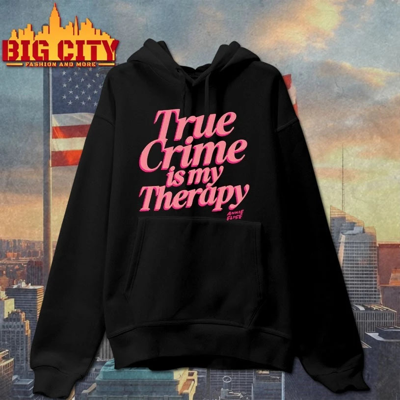 Annie Elise Merch True Crime Is My Therapy Puff Print Shirt