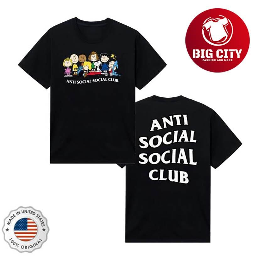 Anti Social Social Club Assc X Peanuts Peanuts Gang Two Sided Shirt