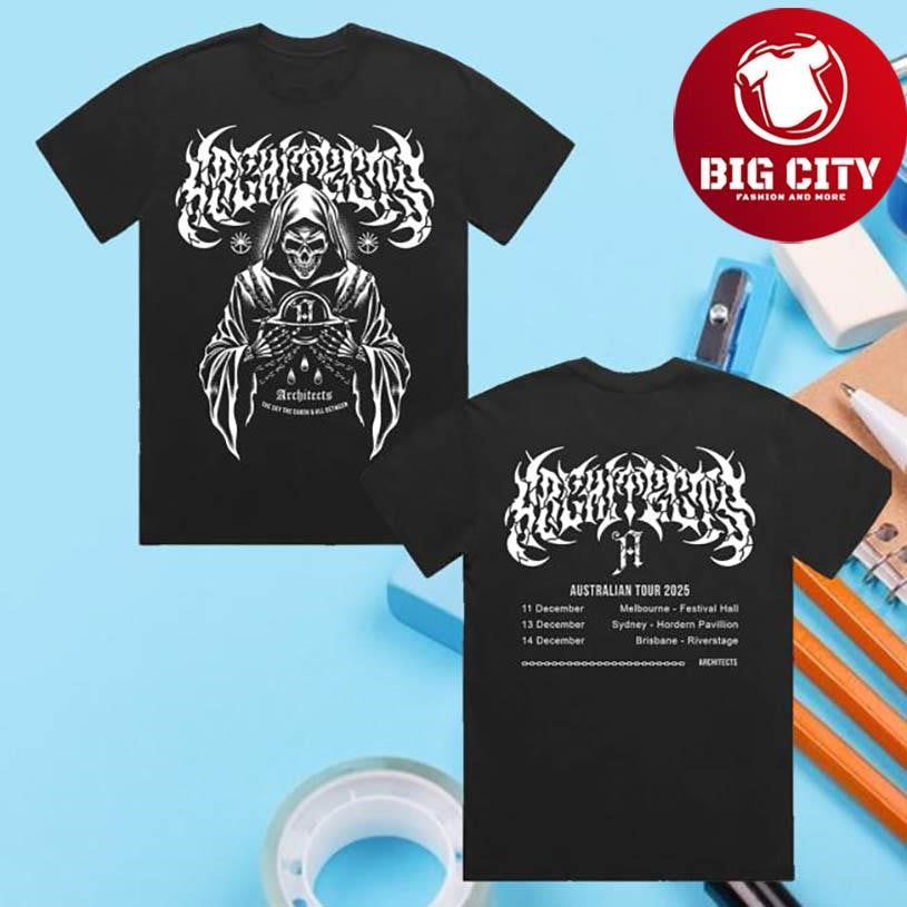 Architects Hands Off The Reaper Black Tour Two Sided Shirt