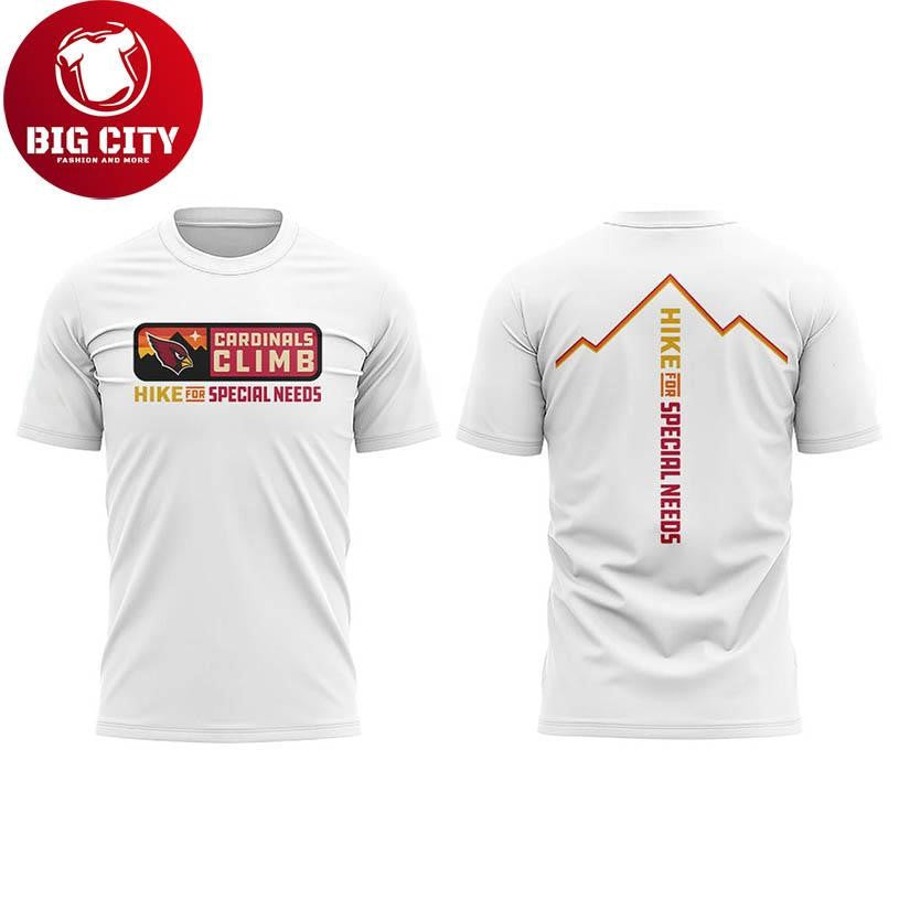 Arizona Cardinals Climb Hike for Special Needs 2025 Two Sided Shirt
