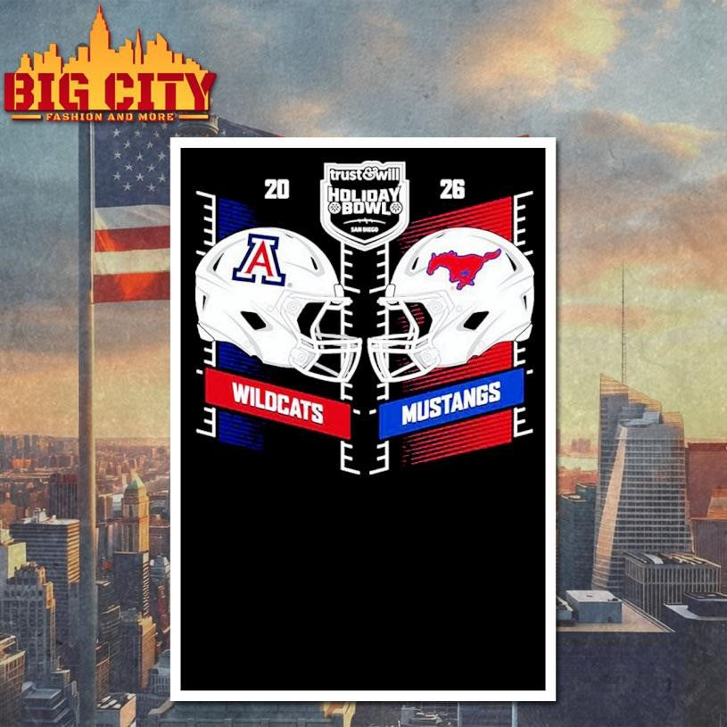 Arizona Wildcats vs. SMU Mustangs 2026 Holiday Bowl head to head Shirt