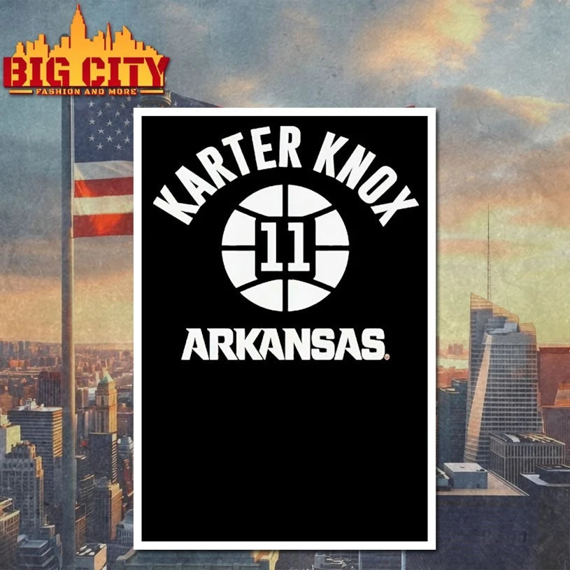 Arkansas Basketball Karter Knox Name Number Ball 11 shirt