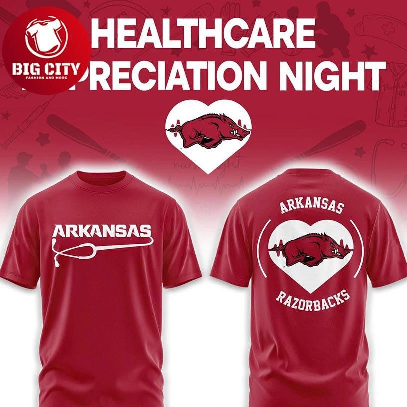Arkansas Razorbacks x Healthcare Appreciation Night 2026 Two Sided Shirt