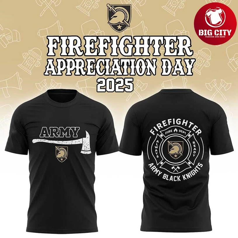 Army Black Knights Firefighter Day Of 2025 Appreciation Two Sided Shirt