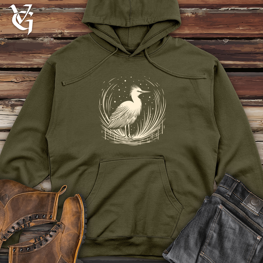 Flurry Feathered Egret Midweight Hooded Sweatshirt