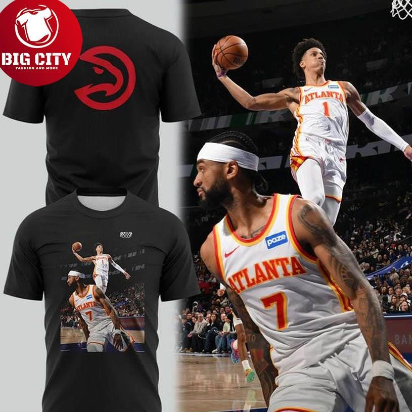 Atlanta Hawks Nickeil Alexander-Walker Jalen Johnson 2025 Fly High Two Sided Shirt