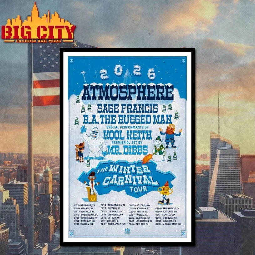 Atmosphere The Winter Carnival Tour 2026 Poster shirts