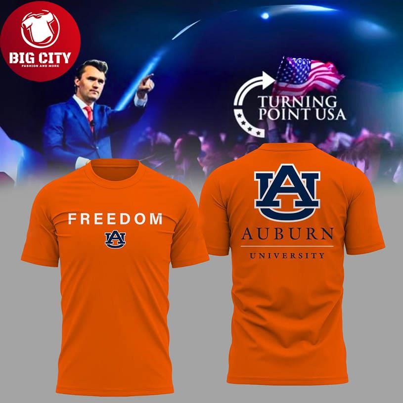 Auburn Tigers Charlie Kirk Turning Point USA 2025 Two Sided Shirt