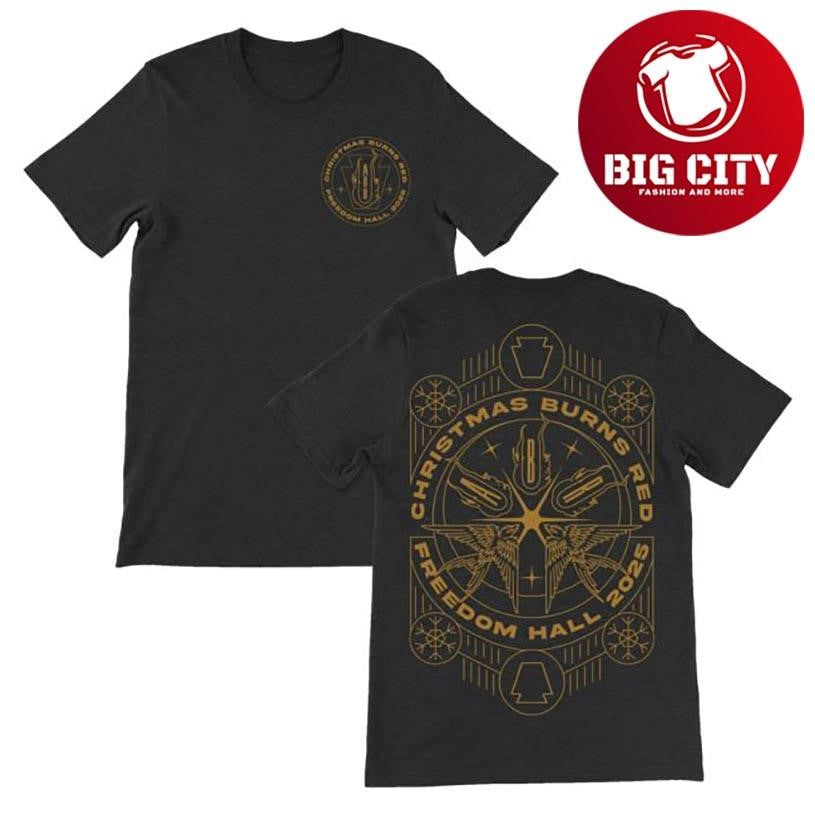 Official August Burns Red Christmas Burns Red Freedom Hall 2025 Two Sided Shirt