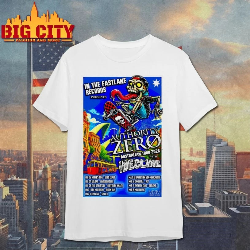 Authority Zero Australian New Tour 2026 Poster shirts