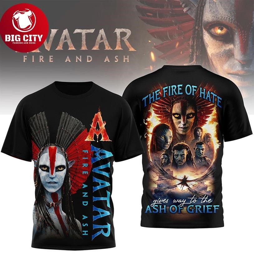 Avatar Fire And Ash Fire Of Hate Avatar 2025 Two Sided Shirt