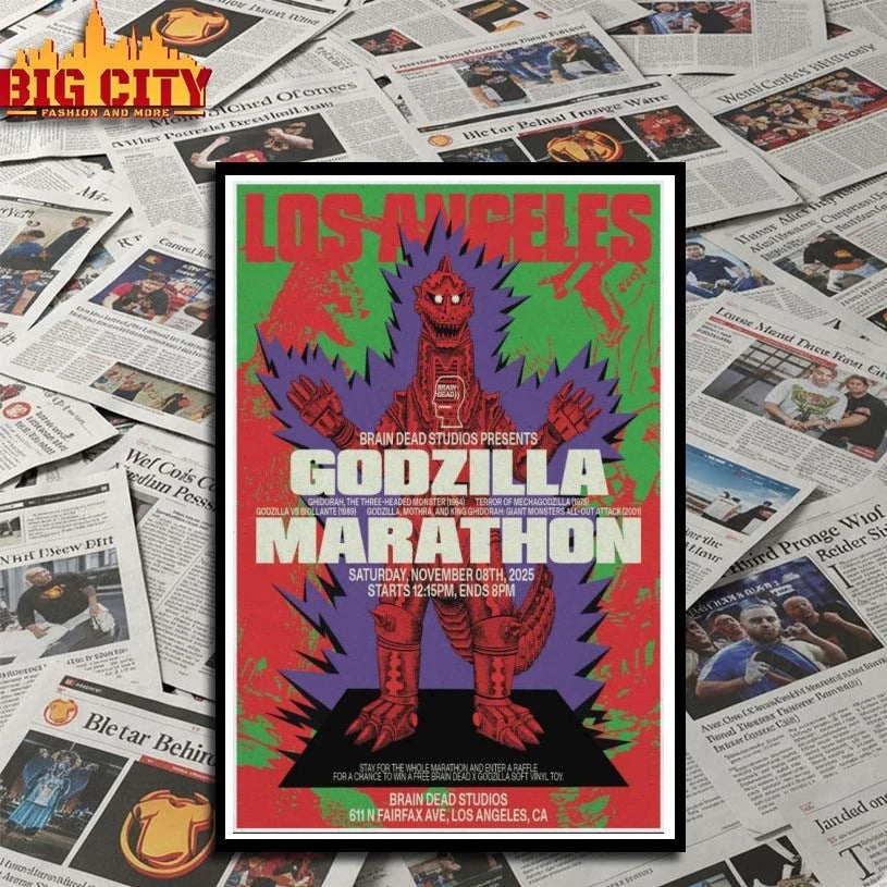 Awesome Brain Dead Godzilla Day November 8 2025 Los Angeles, CA Poster Shirts