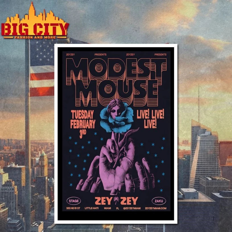 Awesome Modest Mouse Feb 3 2026 ZeyZey Miami FL Poster shirt