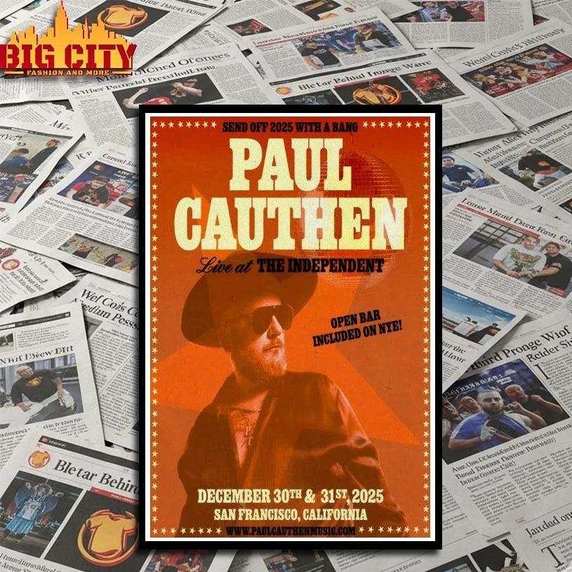 Awesome Paul Cauthen San Francisco CA, December 30-31 2025 Poster Shirts