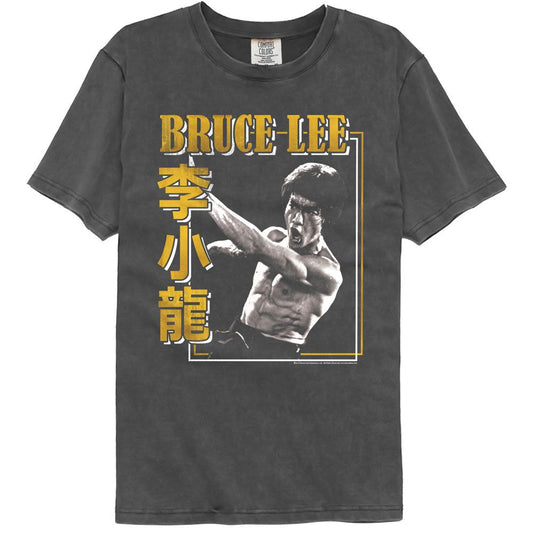 Bruce Lee - Perpendicular Punch - American Classics - Solid Gray Adult Short Sleeve Comfort Color T-Shirt