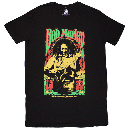 Bob Marley Ladies T-Shirt Dress: 1978 (Black)