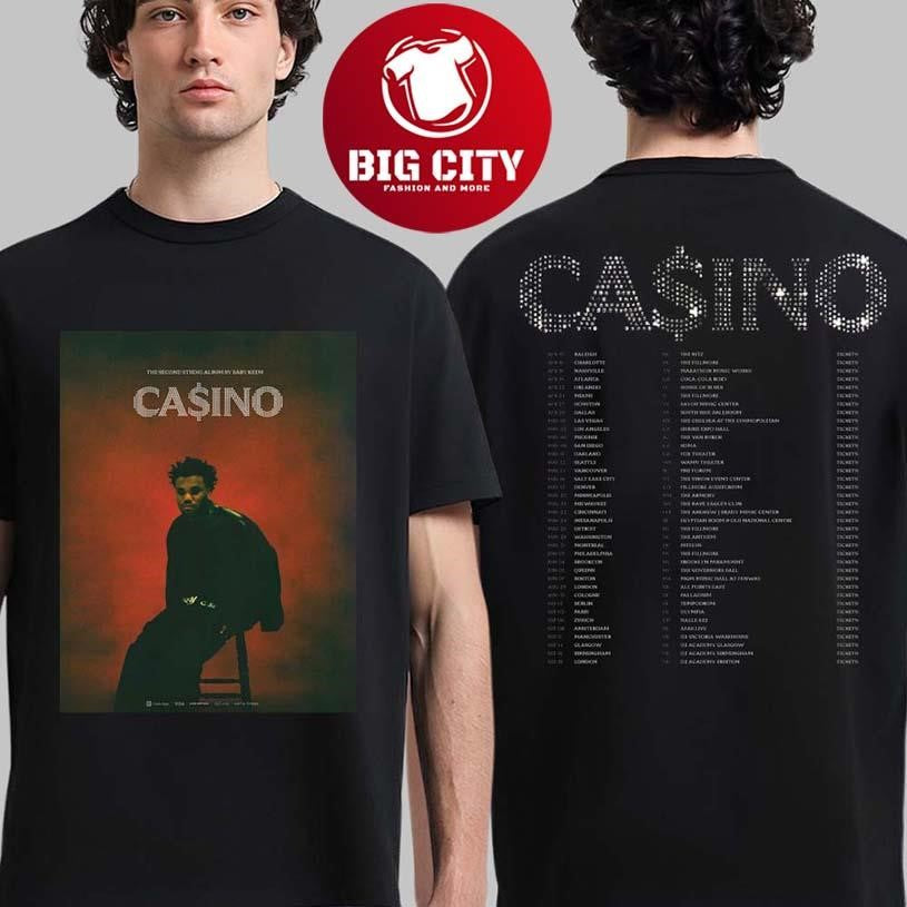 Baby Keem Casino World Tour 2026 Schedule Dates Two Sided Shirt